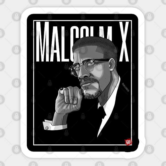 Malcolm X - PB Sticker by Vallegrito